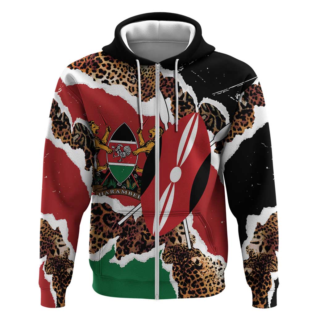 Kenya Grunge Hoodie Mix Animal Skin Pattern LT7