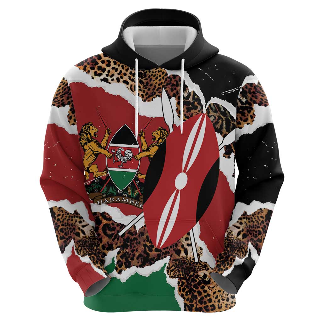 Kenya Grunge Hoodie Mix Animal Skin Pattern LT7