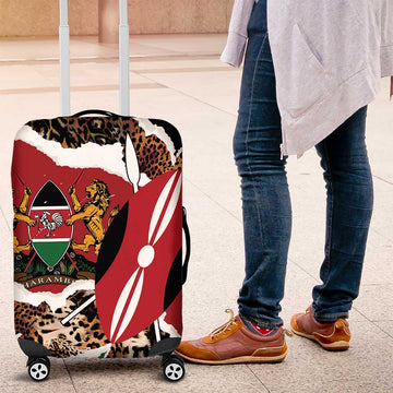 Kenya Grunge Luggage Cover Mix Animal Skin Pattern LT7