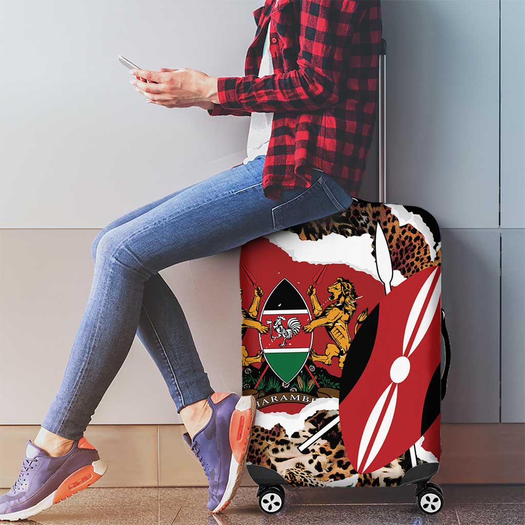Kenya Grunge Luggage Cover Mix Animal Skin Pattern LT7