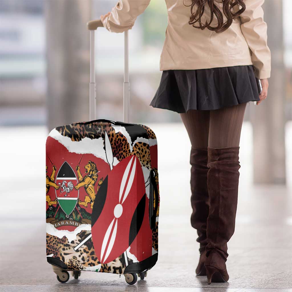 Kenya Grunge Luggage Cover Mix Animal Skin Pattern LT7