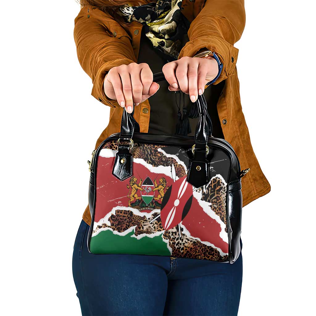 Kenya Grunge Shoulder Handbag Mix Animal Skin Pattern LT7