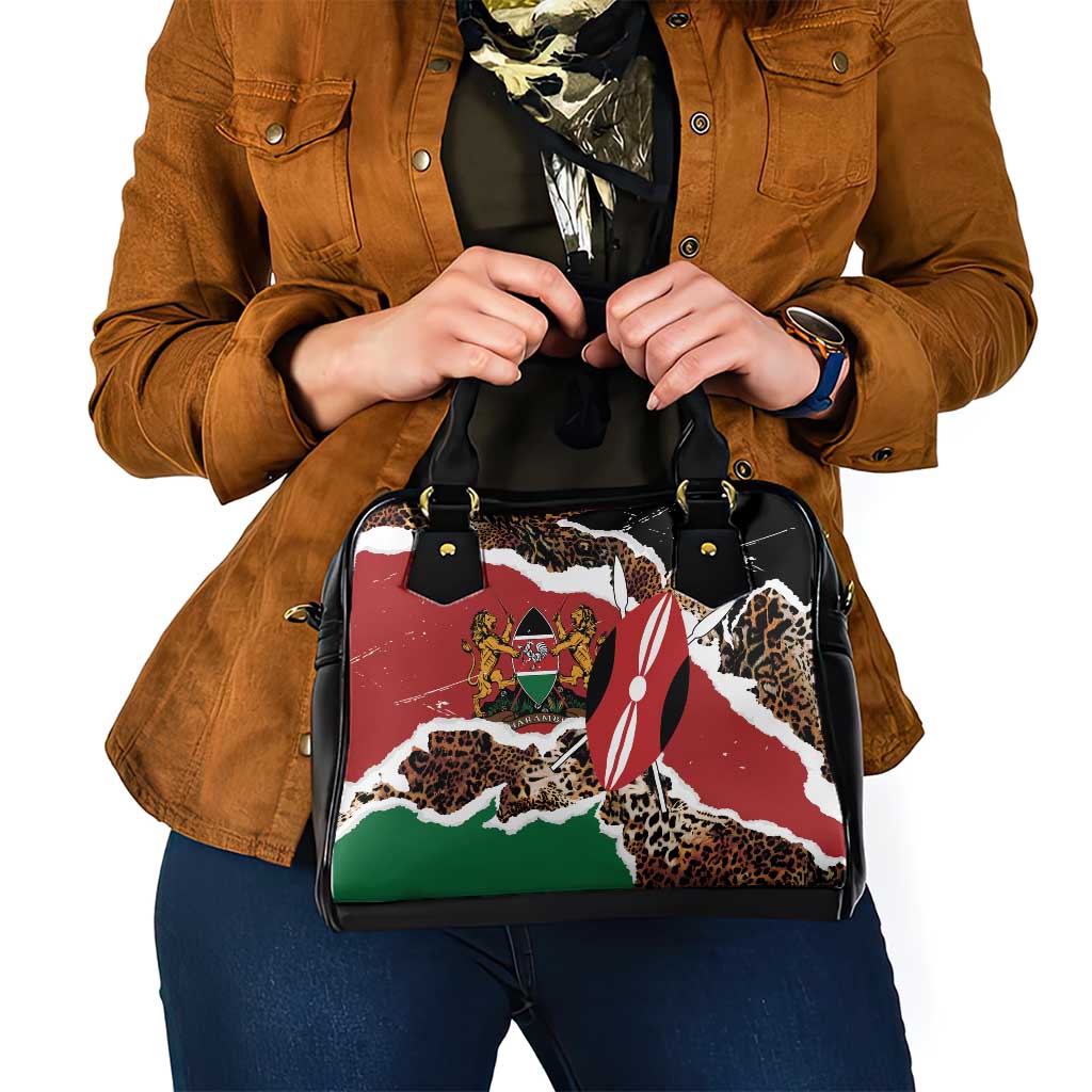 Kenya Grunge Shoulder Handbag Mix Animal Skin Pattern LT7