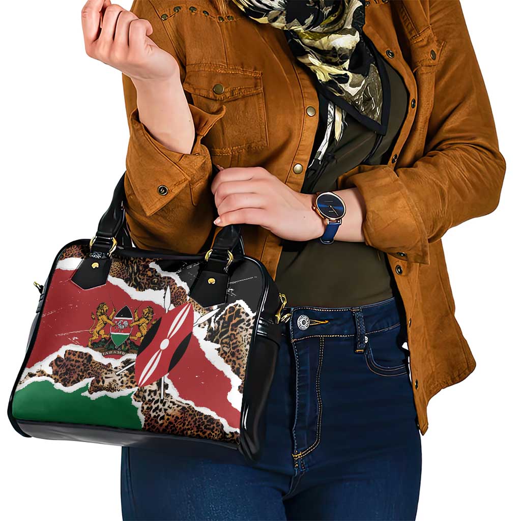 Kenya Grunge Shoulder Handbag Mix Animal Skin Pattern LT7