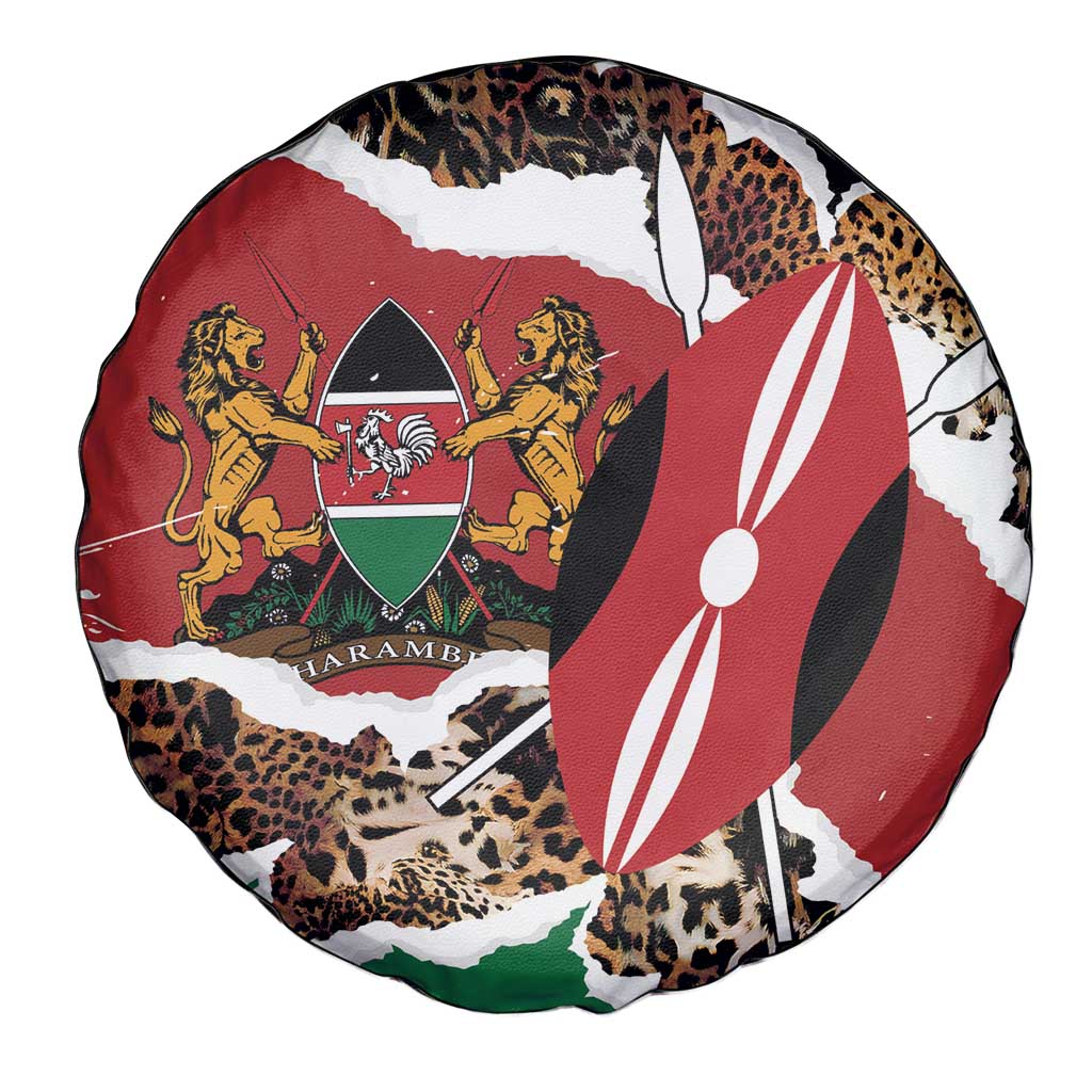Kenya Grunge Spare Tire Cover Mix Animal Skin Pattern LT7