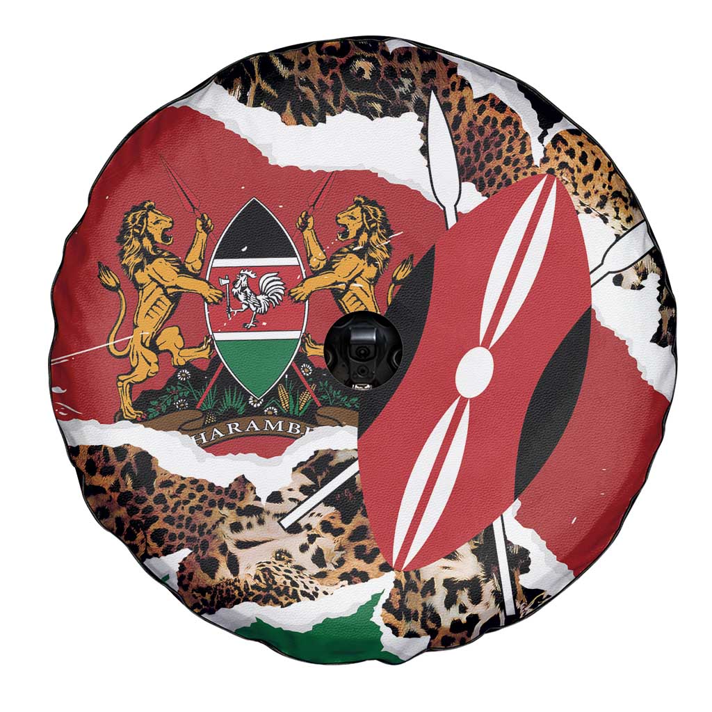 Kenya Grunge Spare Tire Cover Mix Animal Skin Pattern LT7