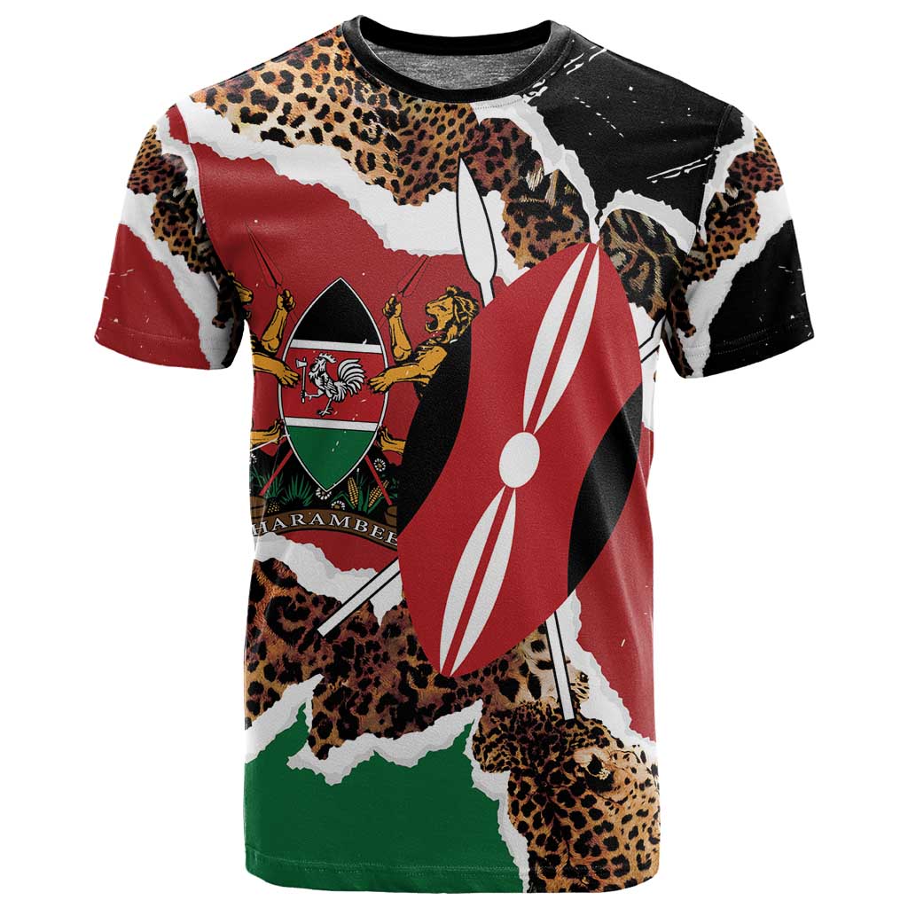 Kenya T shirt Mix Animal Skin Pattern Grunge Style LT7