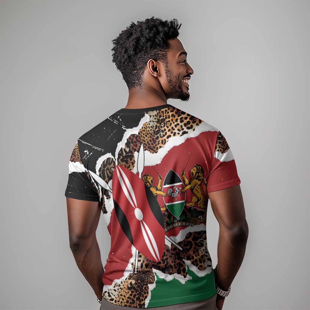 Kenya T shirt Mix Animal Skin Pattern Grunge Style LT7