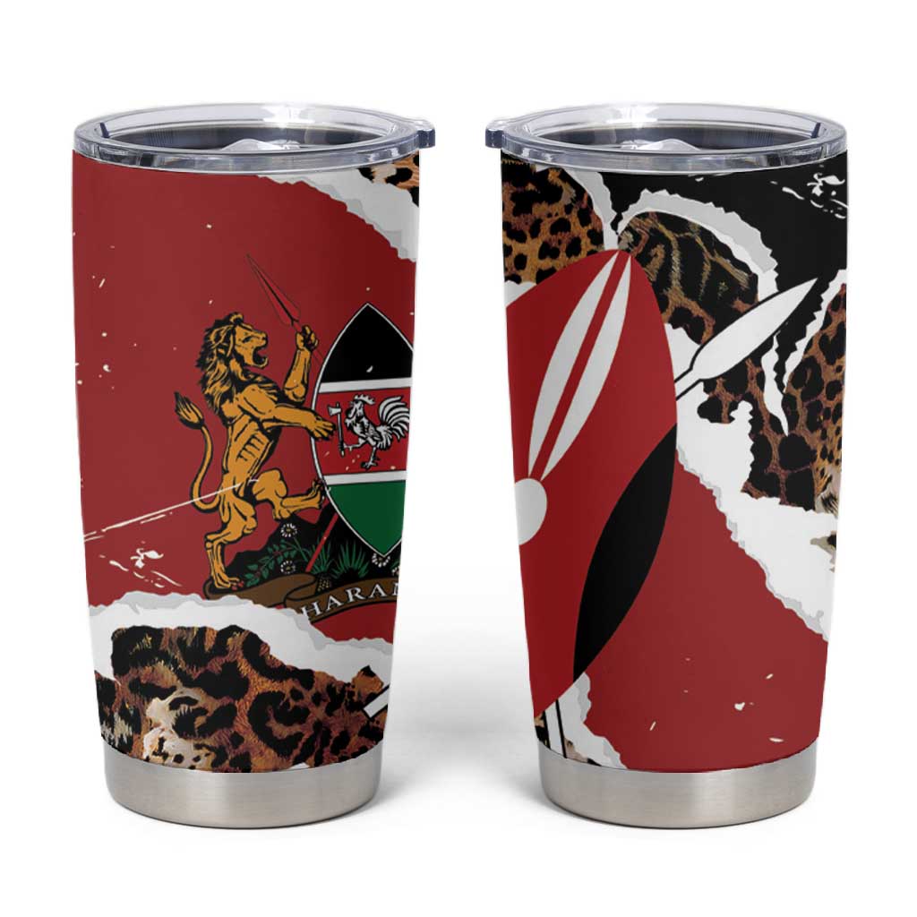 Kenya Tumbler Cup Mix Animal Skin Pattern Grunge Style LT7