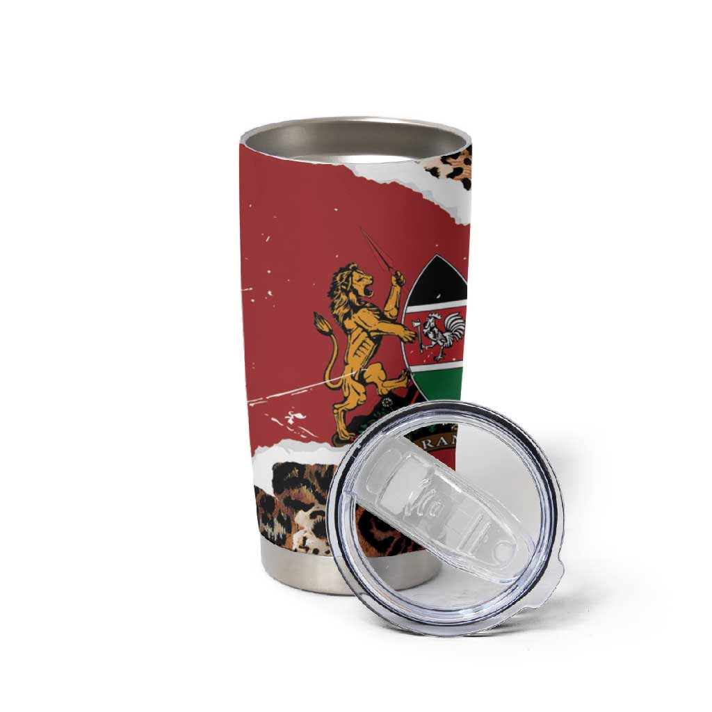 Kenya Tumbler Cup Mix Animal Skin Pattern Grunge Style LT7