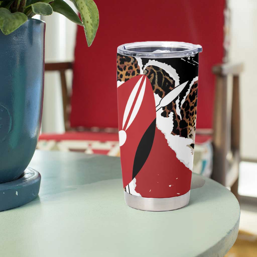 Kenya Tumbler Cup Mix Animal Skin Pattern Grunge Style LT7