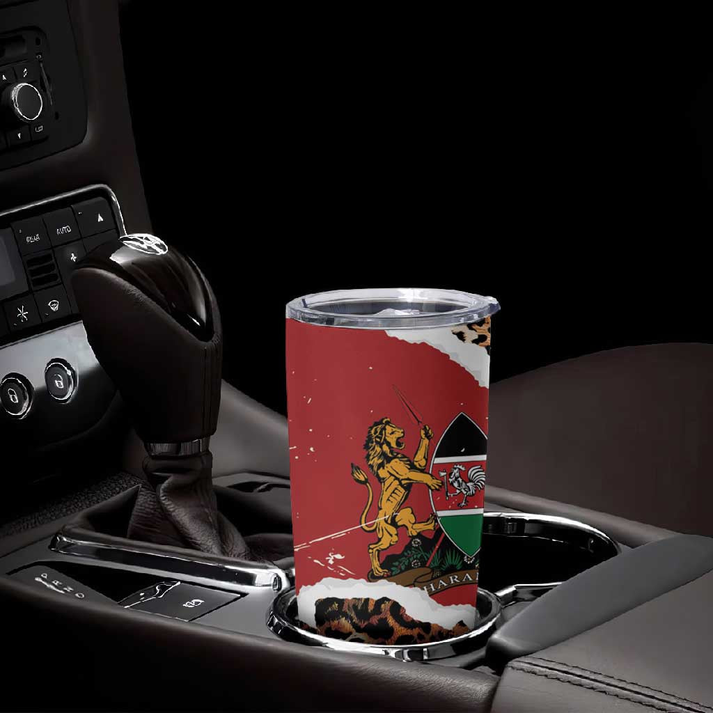 Kenya Tumbler Cup Mix Animal Skin Pattern Grunge Style LT7