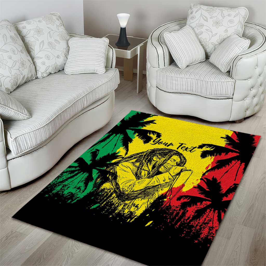 Reggae Soul B.Marley Personalized Area Rug Tropical Grunge LT7