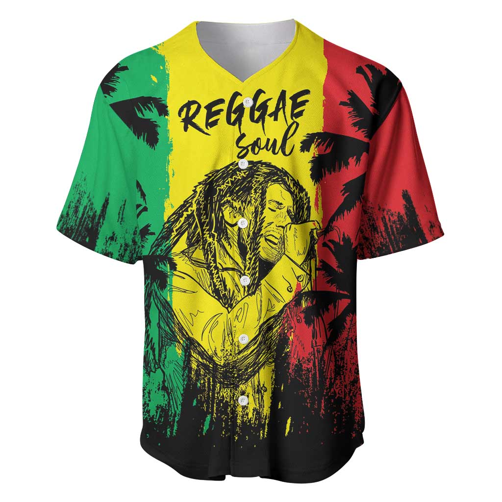 Reggae Soul B.Marley Personalized Baseball Jersey Tropical Grunge LT7