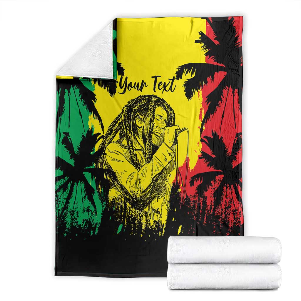 Reggae Soul B.Marley Personalized Blanket Tropical Grunge LT7