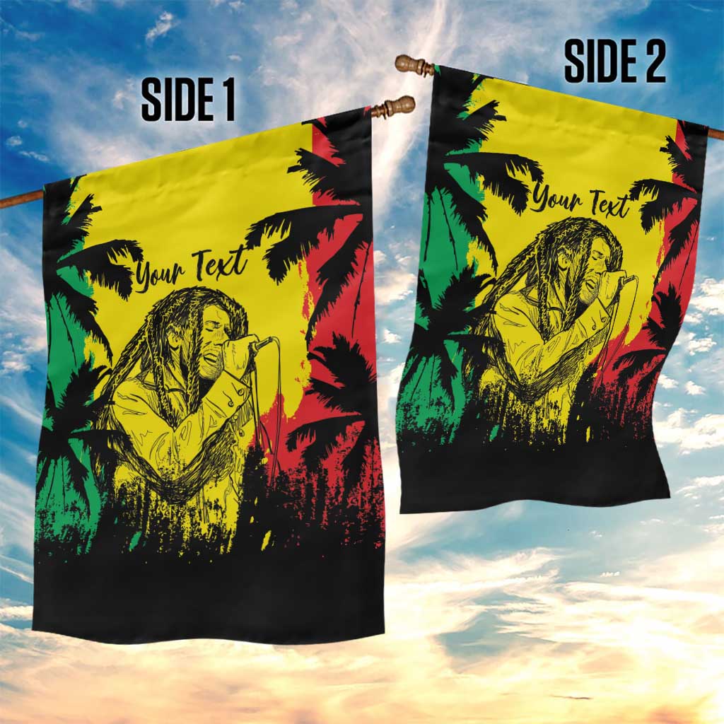 Reggae Soul B.Marley Personalized Garden Flag Tropical Grunge LT7