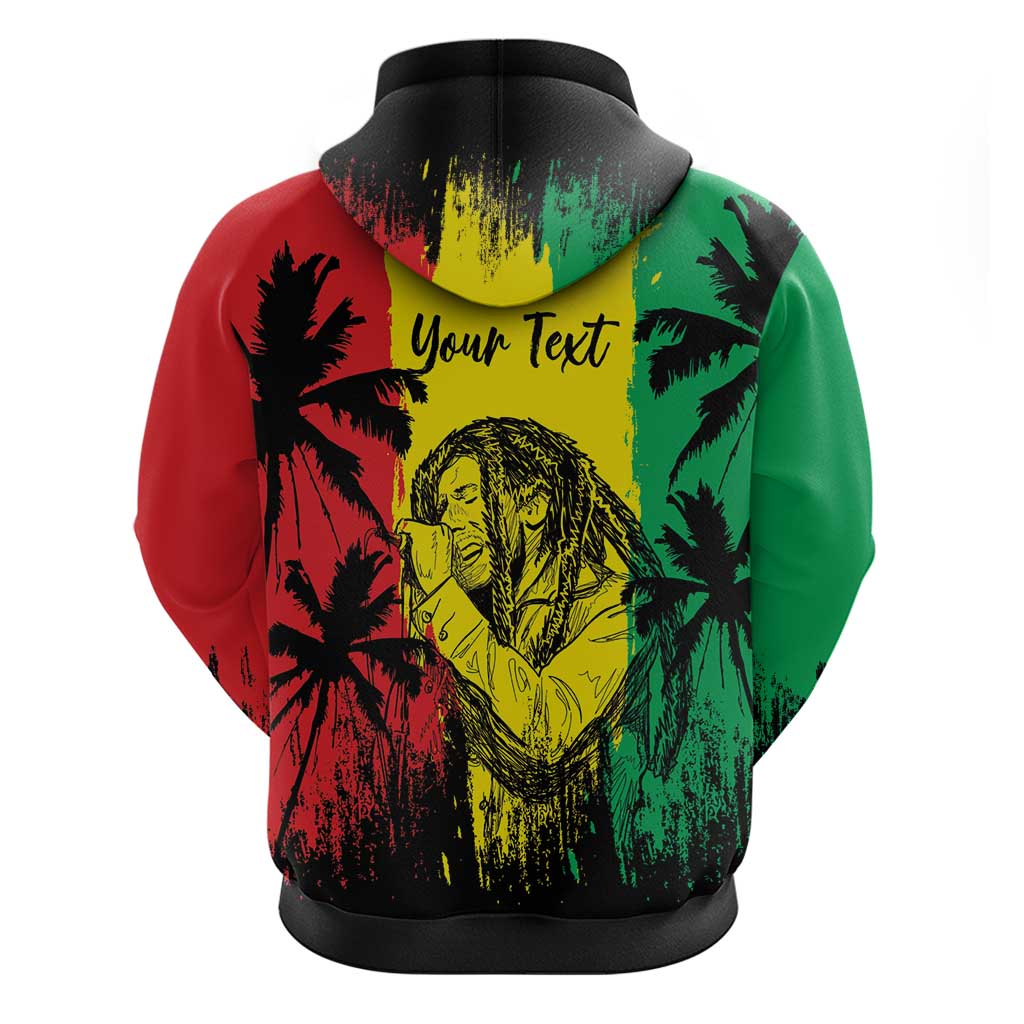 Reggae Soul B.Marley Personalized Hoodie Tropical Grunge LT7