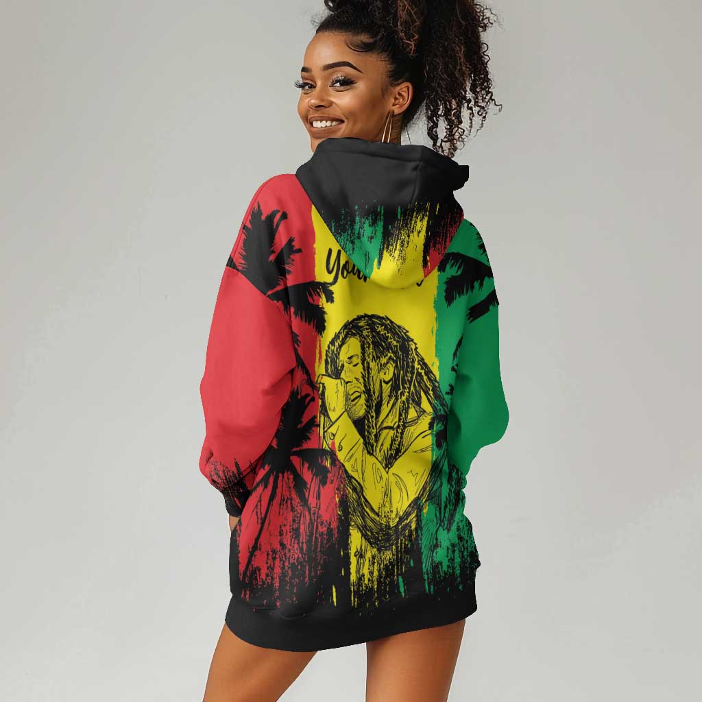 Reggae Soul B.Marley Personalized Hoodie Dress Tropical Grunge LT7