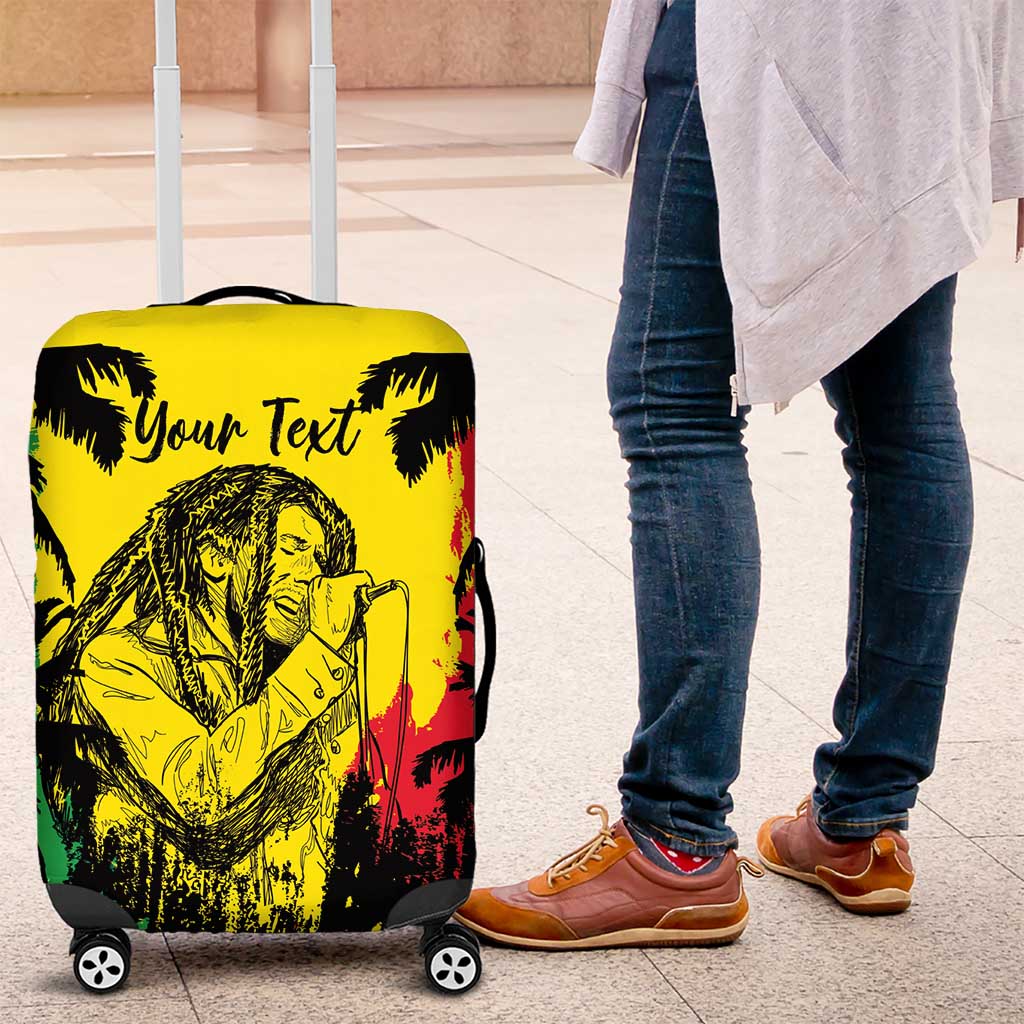 Reggae Soul B.Marley Personalized Luggage Cover Tropical Grunge LT7