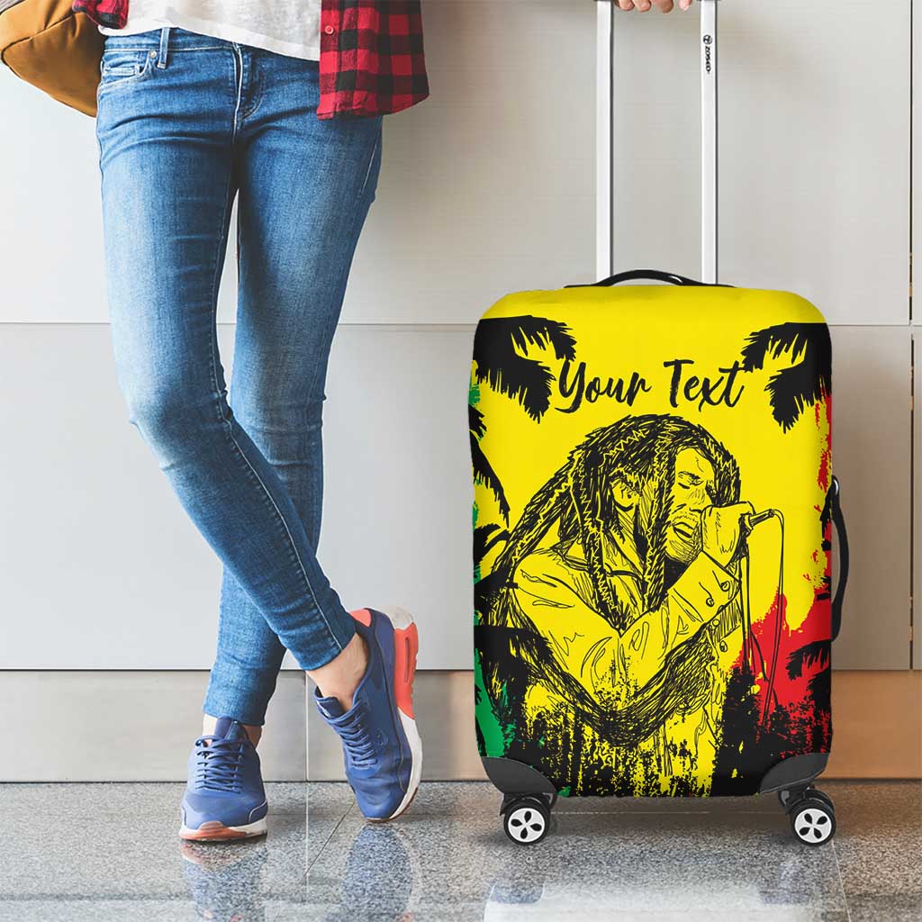 Reggae Soul B.Marley Personalized Luggage Cover Tropical Grunge LT7