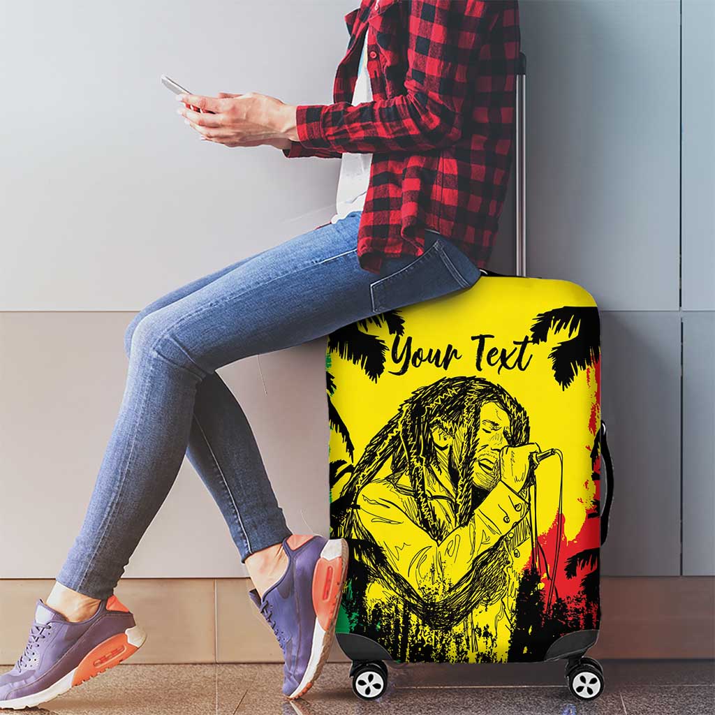 Reggae Soul B.Marley Personalized Luggage Cover Tropical Grunge LT7