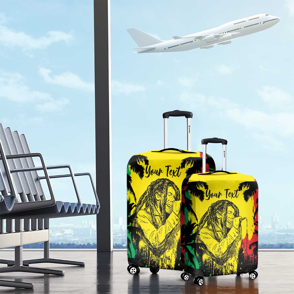 Reggae Soul B.Marley Personalized Luggage Cover Tropical Grunge LT7