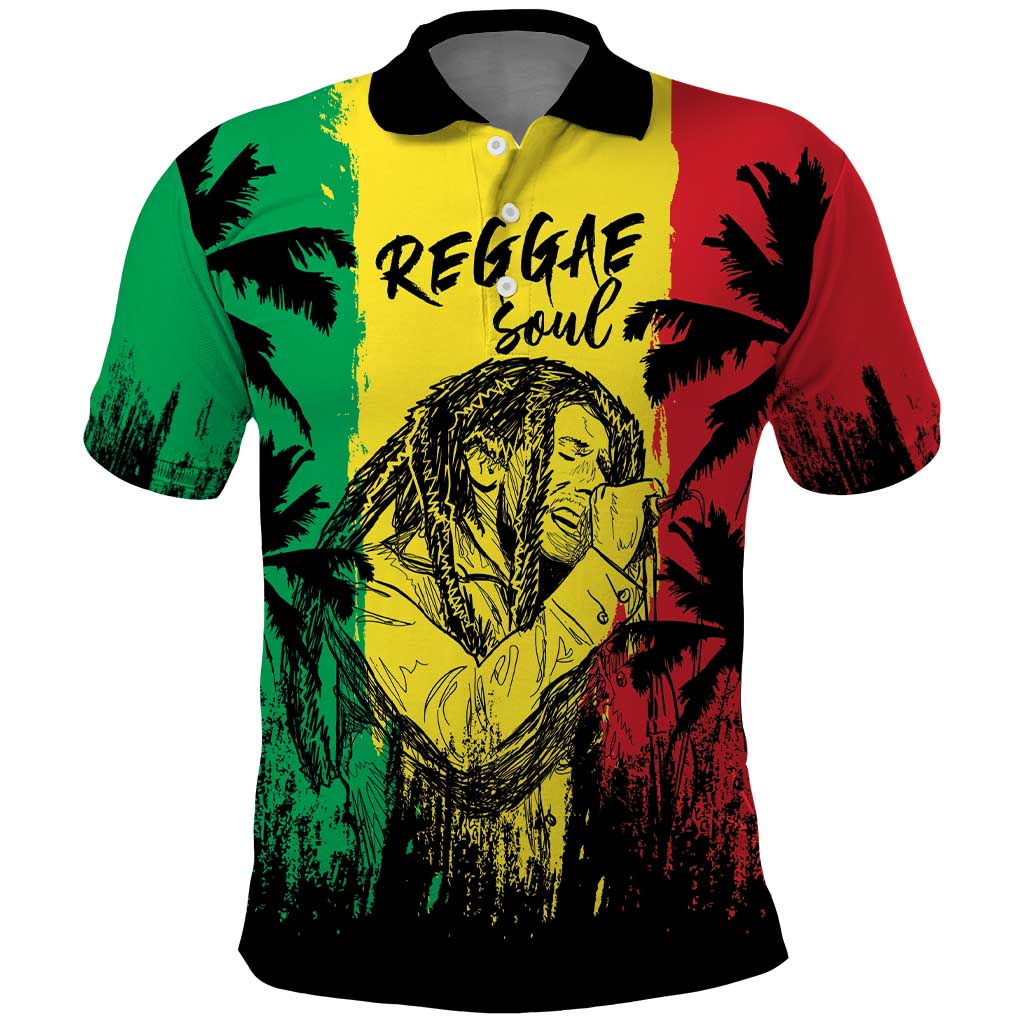 Reggae Soul B.Marley Personalized Polo Shirt Tropical Grunge LT7