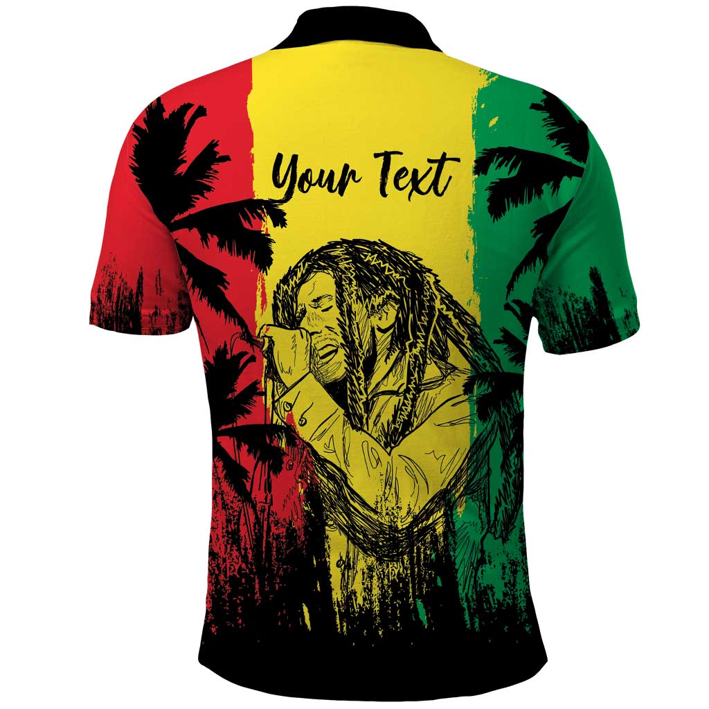 Reggae Soul B.Marley Personalized Polo Shirt Tropical Grunge LT7