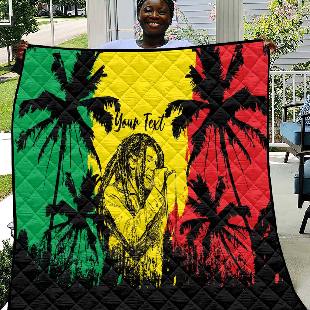 Reggae Soul B.Marley Personalized Quilt Tropical Grunge LT7