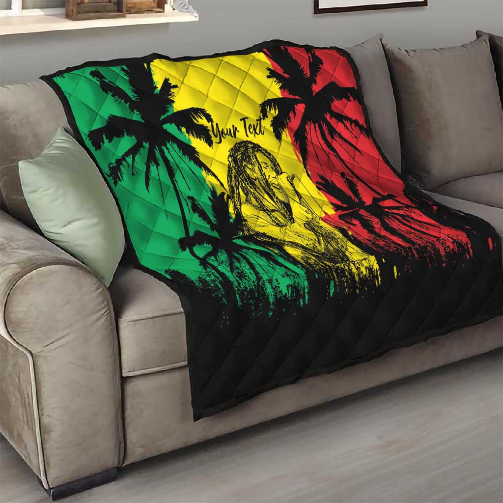 Reggae Soul B.Marley Personalized Quilt Tropical Grunge LT7