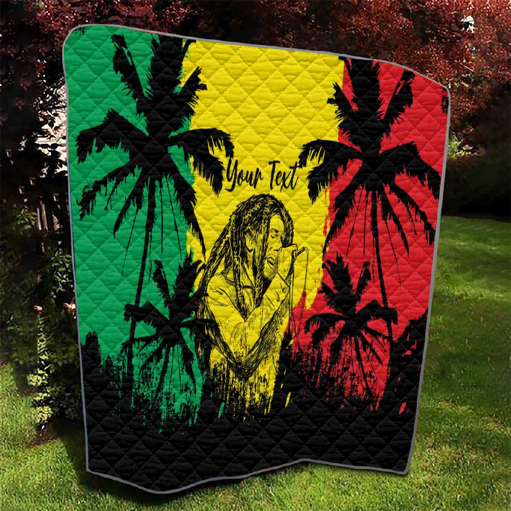 Reggae Soul B.Marley Personalized Quilt Tropical Grunge LT7