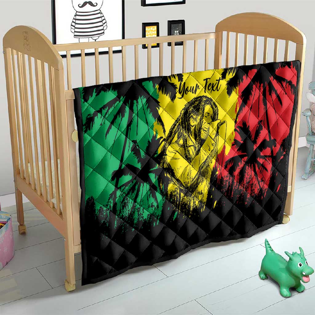 Reggae Soul B.Marley Personalized Quilt Tropical Grunge LT7