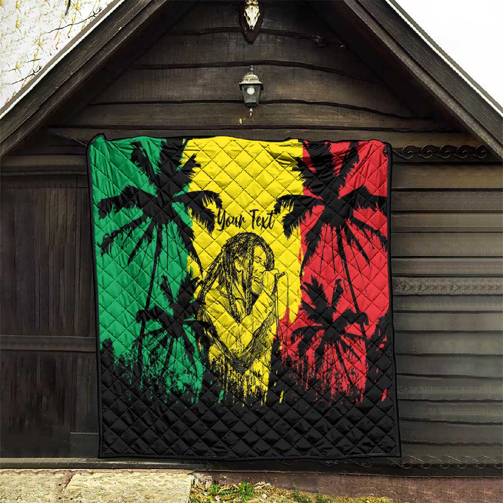 Reggae Soul B.Marley Personalized Quilt Tropical Grunge LT7