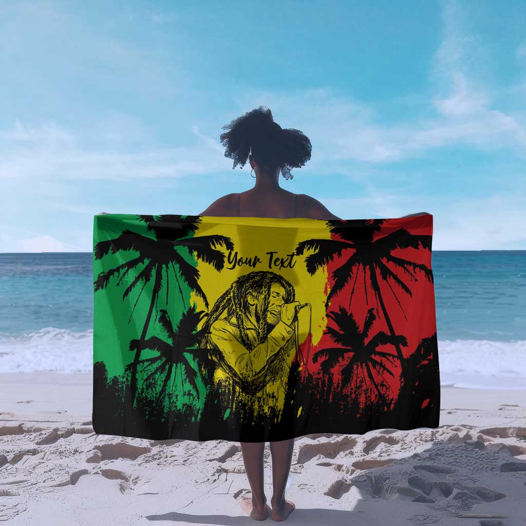 Reggae Soul B.Marley Personalized Sarong Tropical Grunge LT7