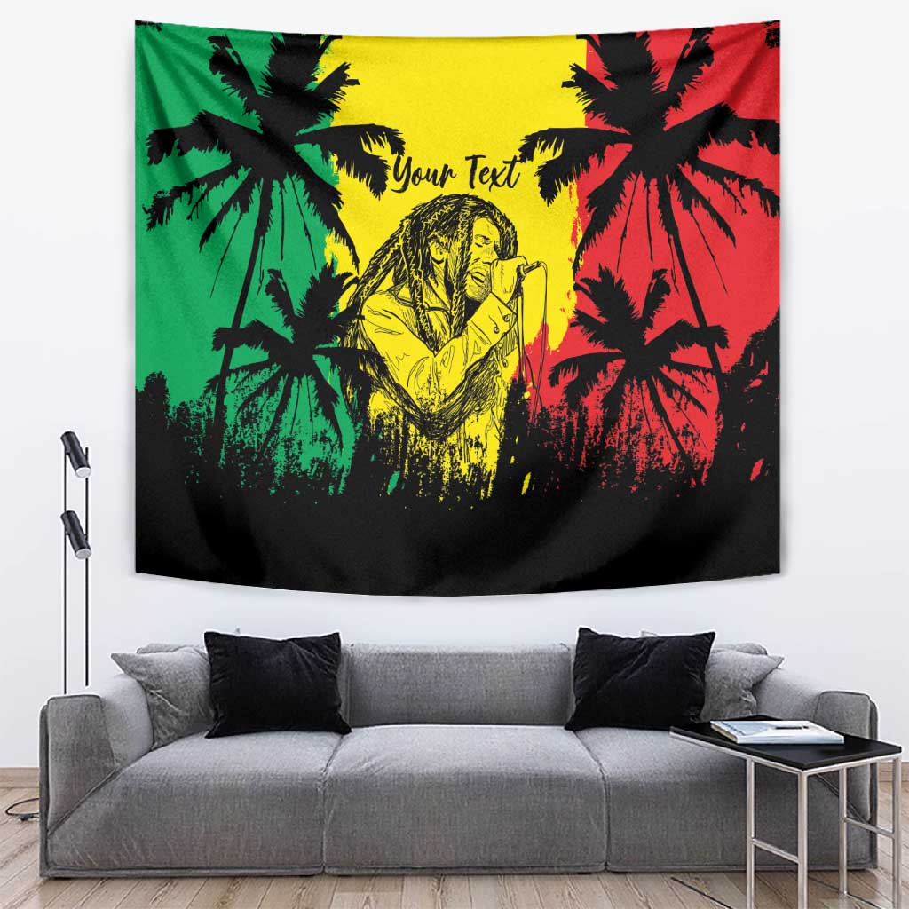 Reggae Soul B.Marley Personalized Tapestry Tropical Grunge LT7