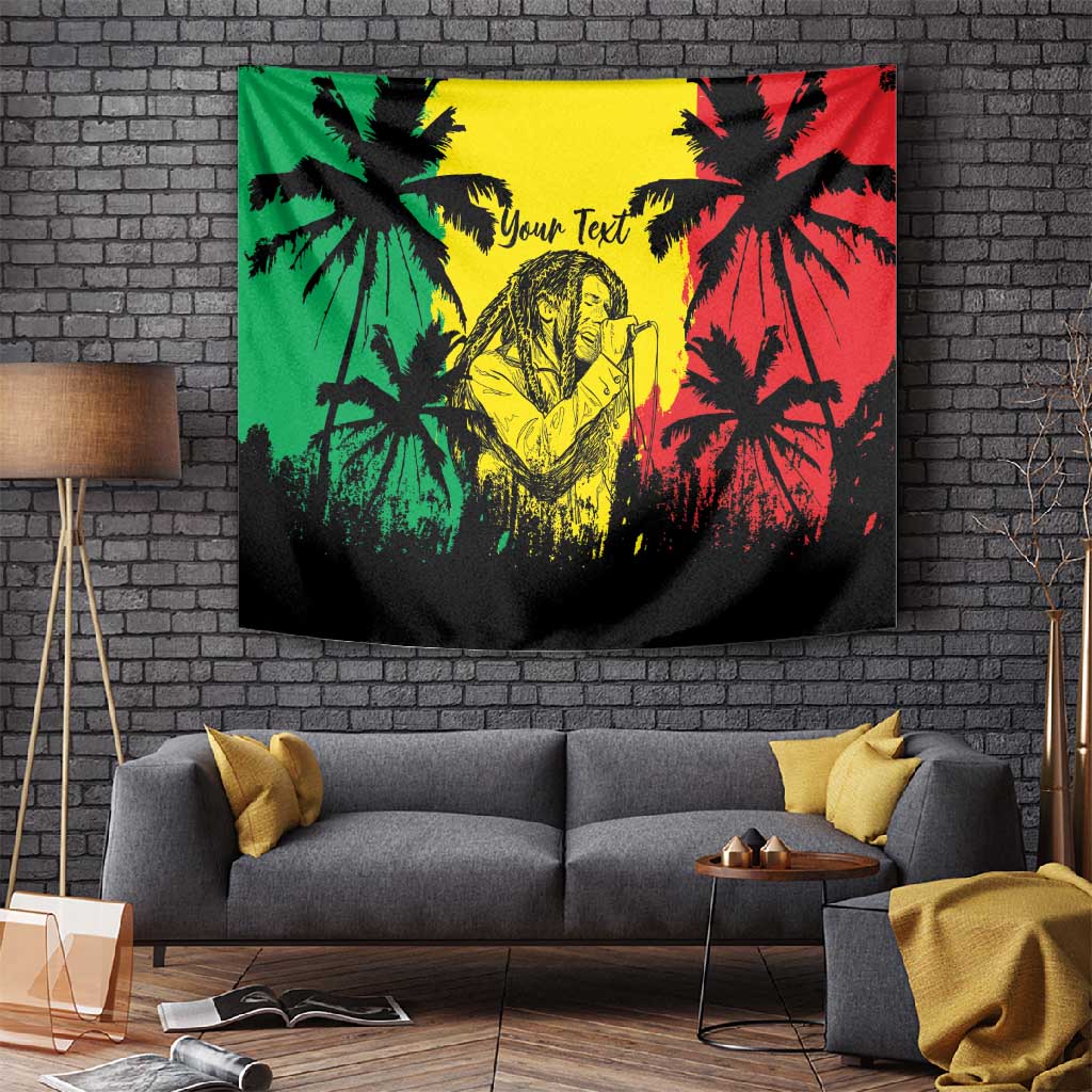 Reggae Soul B.Marley Personalized Tapestry Tropical Grunge LT7