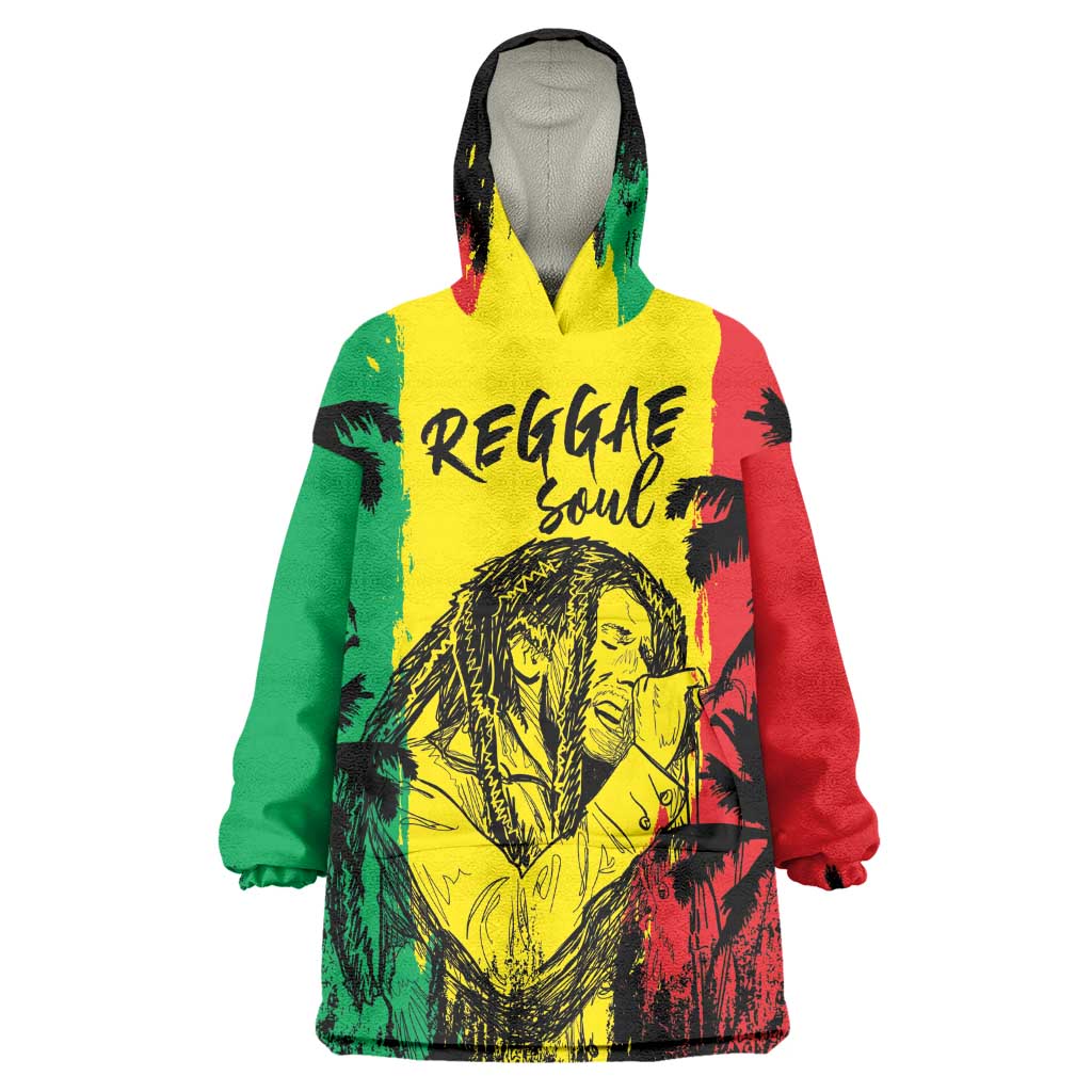 Reggae Soul B.Marley Personalized Wearable Blanket Hoodie Tropical Grunge LT7