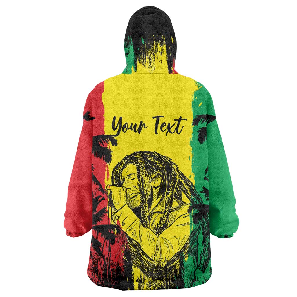 Reggae Soul B.Marley Personalized Wearable Blanket Hoodie Tropical Grunge LT7