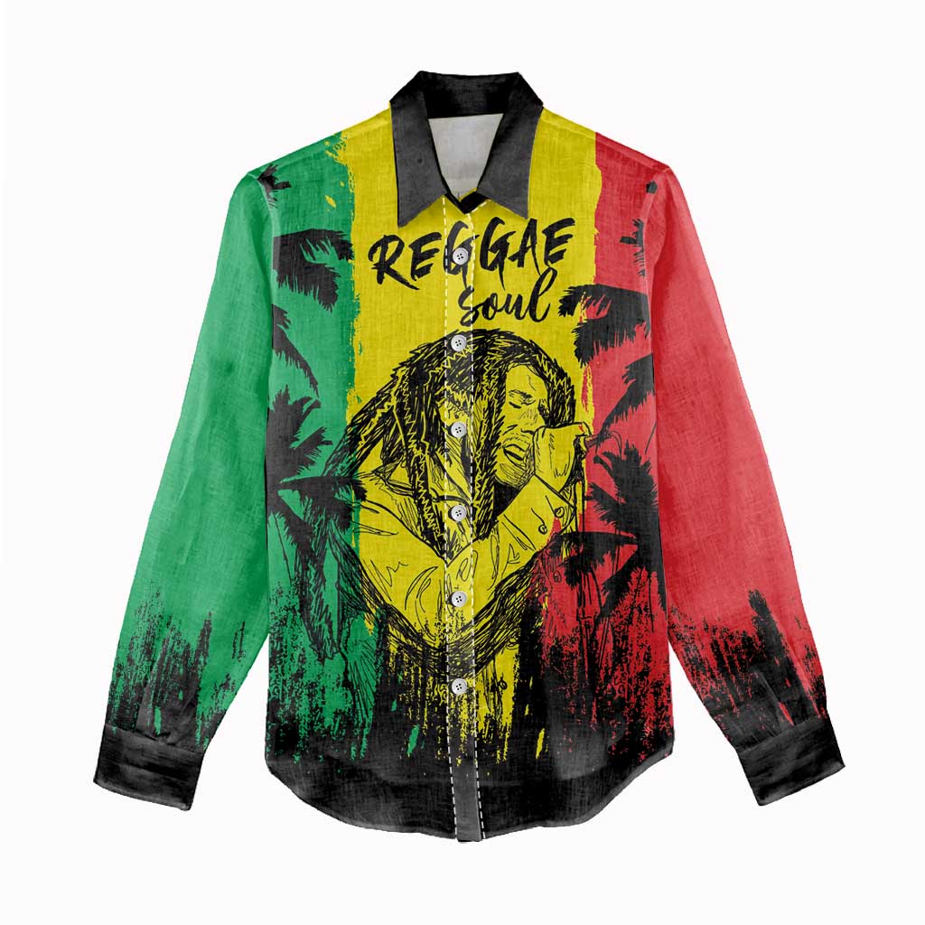 Reggae Soul B.Marley Personalized Women Casual Shirt Tropical Grunge LT7