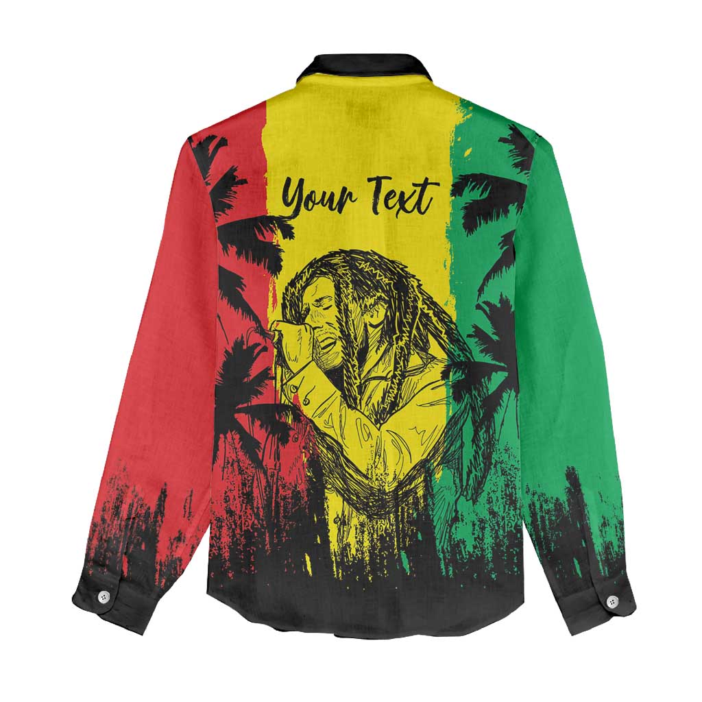 Reggae Soul B.Marley Personalized Women Casual Shirt Tropical Grunge LT7
