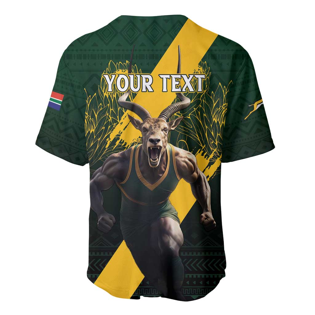 Personalised South Africa Rugby Baseball Jersey Proud Bokke We Are Champions LT7