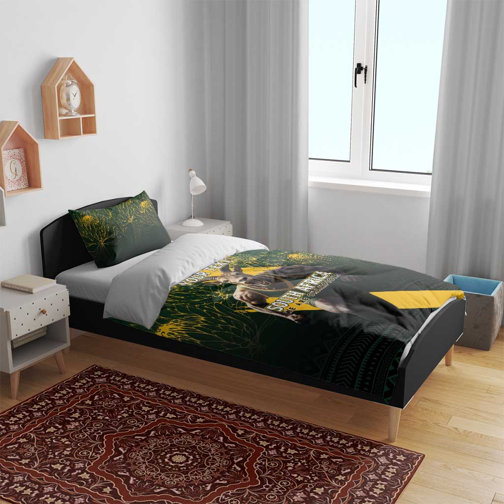 Personalised South Africa Rugby Bedding Set Proud Bokke We Are Champions LT7