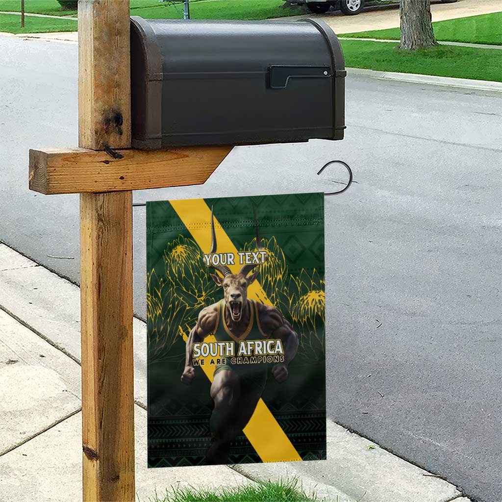 Personalised South Africa Rugby Garden Flag Proud Bokke We Are Champions LT7