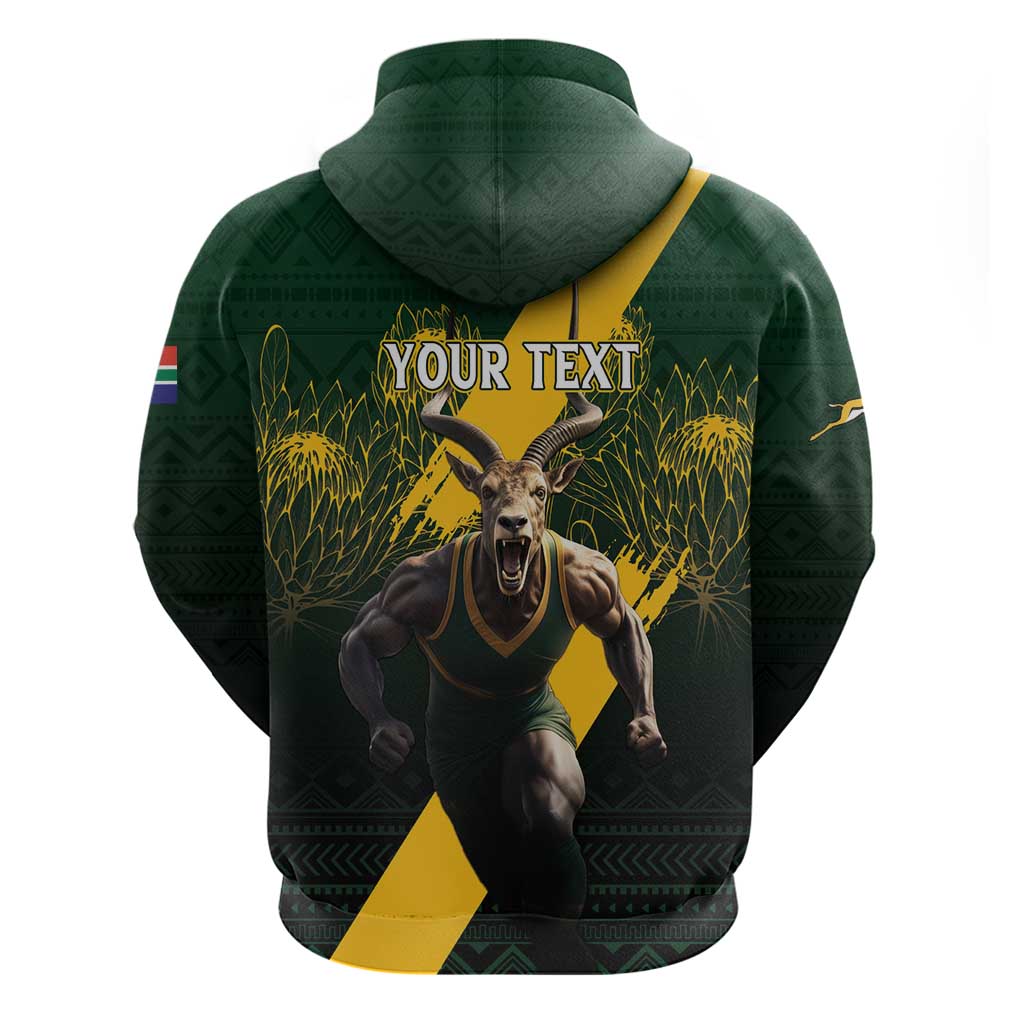 Personalised South Africa Rugby Hoodie Proud Bokke We Are Champions LT7