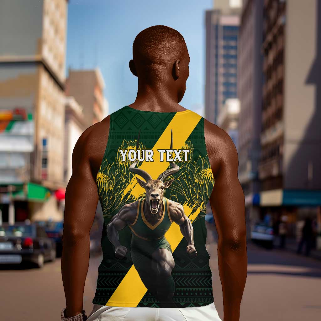 Personalised South Africa Rugby Men Tank Top Proud Bokke We Are Champions LT7