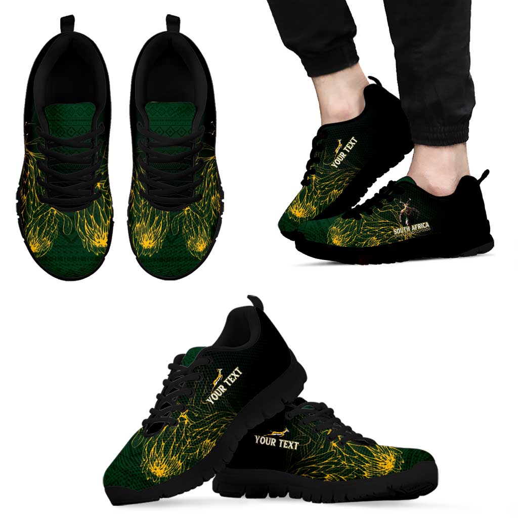 Personalised South Africa Rugby Sneakers Proud Bokke We Are Champions LT7