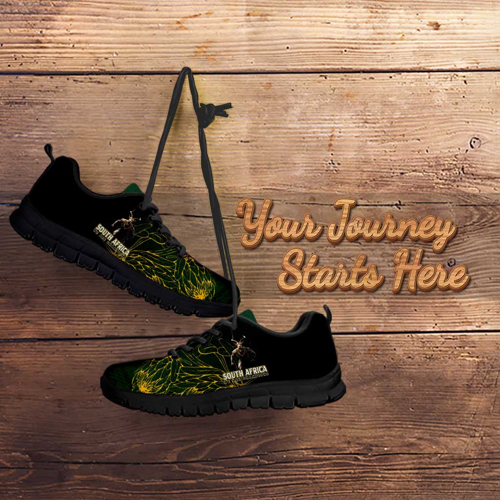 Personalised South Africa Rugby Sneakers Proud Bokke We Are Champions LT7