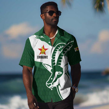 Zimbabwe Rugby Personalized Grunge Hawaiian Shirt Go Sables LT7