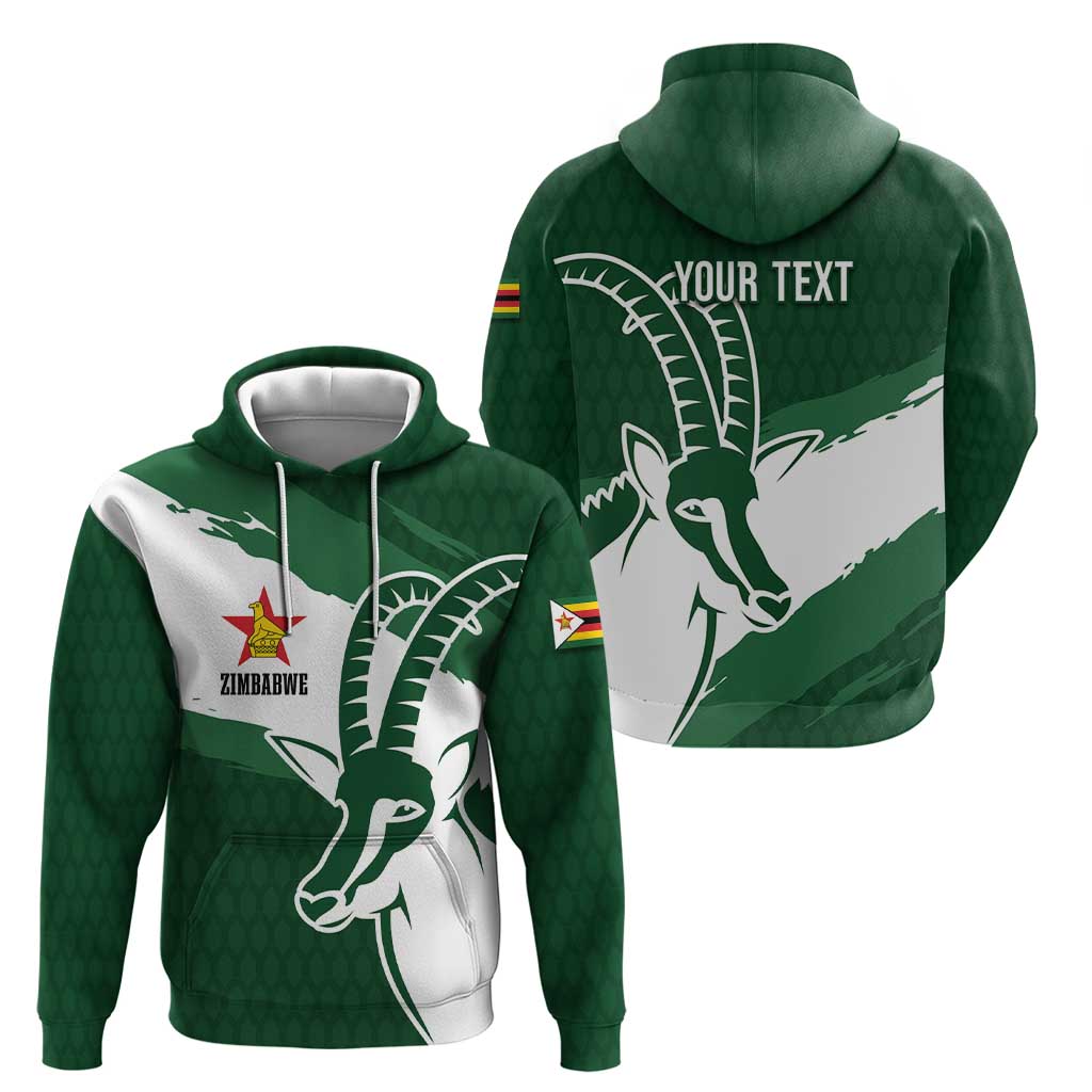 Zimbabwe Rugby Personalized Grunge Hoodie GO Sables LT7