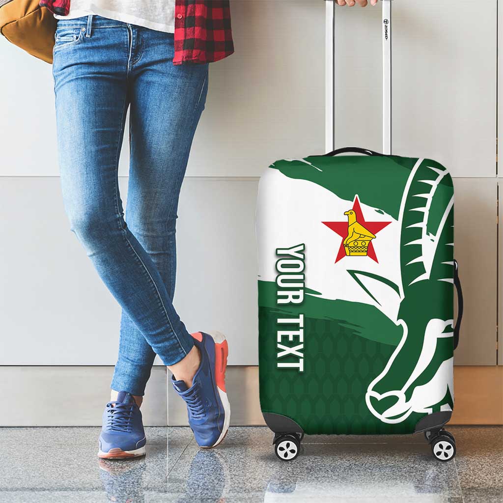 Zimbabwe Rugby Personalized Grunge Luggage Cover GO Sables LT7